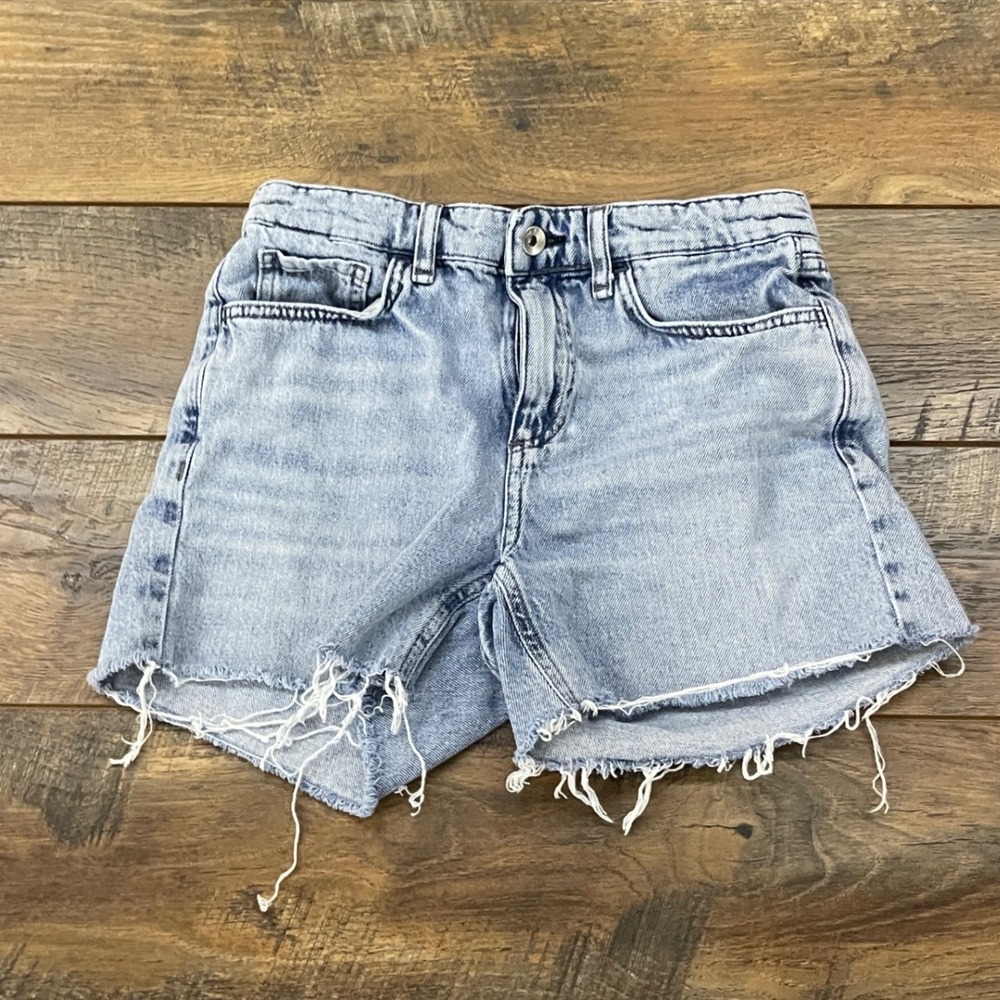 Rag & Bone Dylan High Rise Denim Shorts Ocala Light Wash Cut Off Size 24